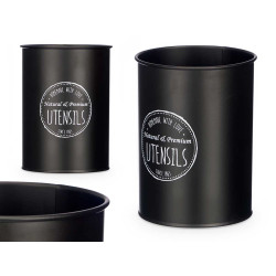 STEEL UTENSIL HOLDER BLACK