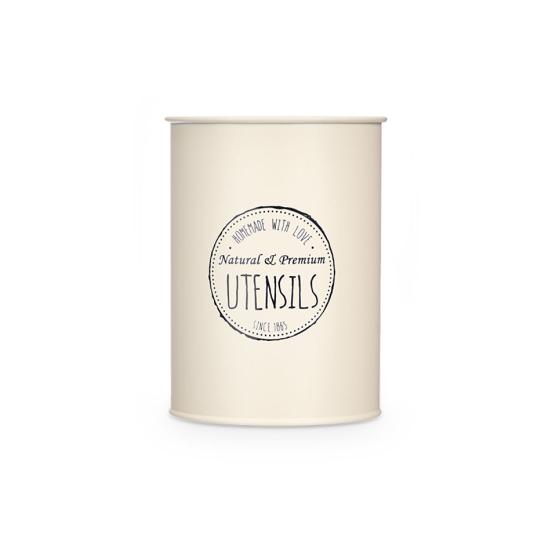 STEEL UTENSIL HOLDER CREAM