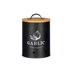 BARATTOLO PER AGLIO TAPPO BAMBU NERO