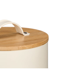 CAIXA PARA ALHOS BRANCA CREME TAMPA BAMBU