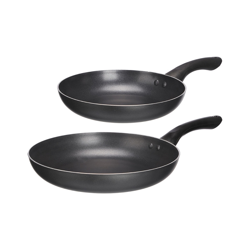 SET 2 SARTENES ALUMINIO NEGRO 