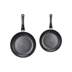 SET 2 FRYPANS ALUMINIUM BLACK  