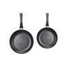 SET 2 FRYPANS ALUMINIUM BLACK  