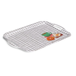 MELAMINE TRAY 42X27CM ASSORTED 2 BREAK