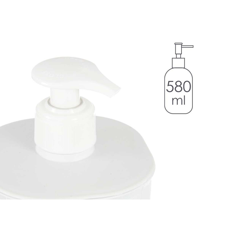 DOSIFICADOR PLASTICO BAÑO 580ML BLANCO