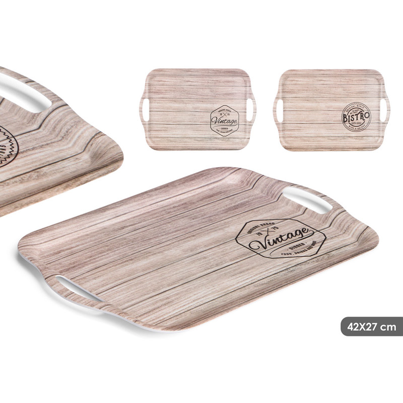 TABULEIRO MELAMINA 42X27CM SORT 2 BISTRO