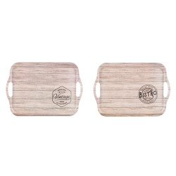 MELAMINE TRAY 42X27CM ASSORTED 2 BISTRO
