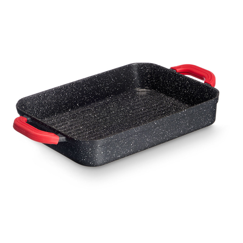 GRIGLIA 32X25CM PROFONDA ALLUMINIO FUSO INDUZIONE