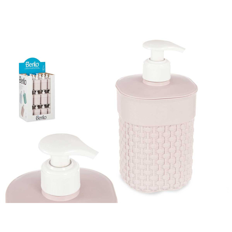 DOSIFICADOR PLASTICO BAÑO 580ML ROSA