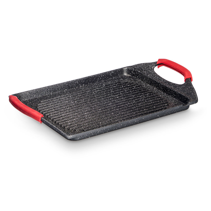 POELE GRILL 34X26CM ALUMINIUM FONDU INDUCTION