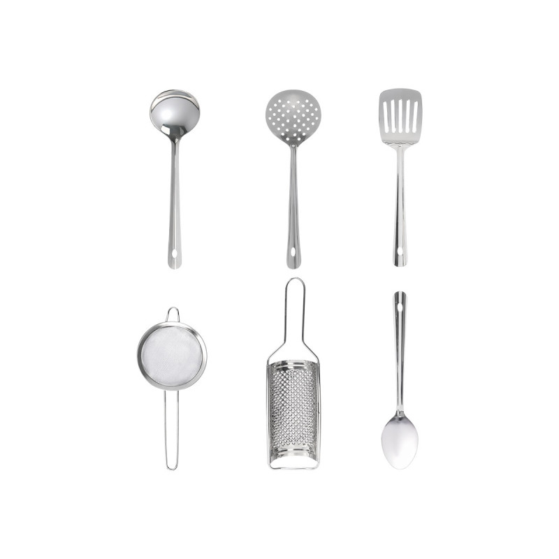 SET 7 PIECES USTENSILES CUISINE ACIER INOXYDABLE