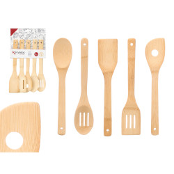SET 5 UTENSILIOS BAMBU 