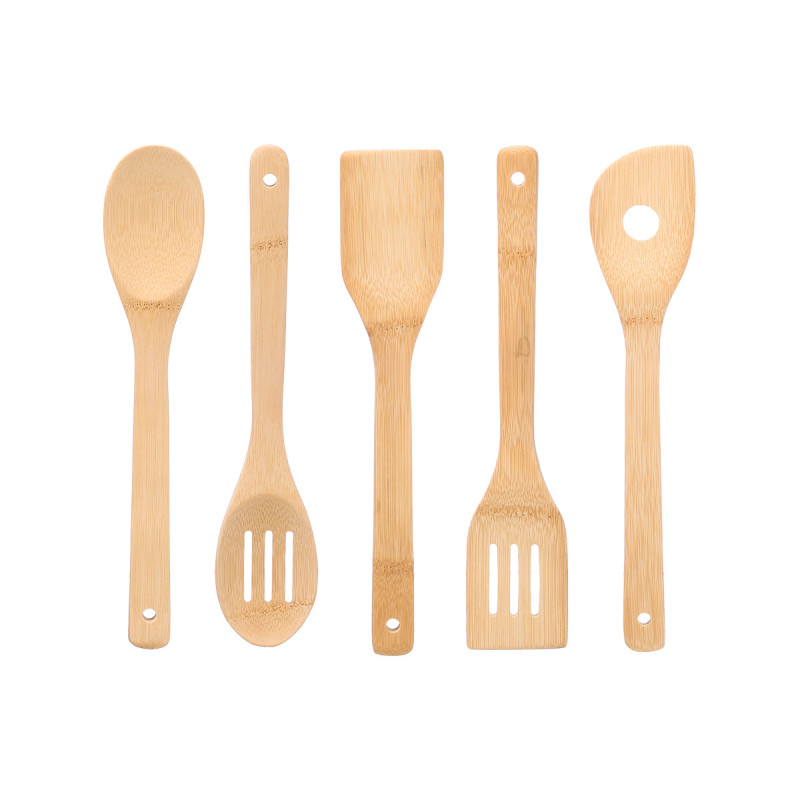 SET OF 5 BAMBOO UTENSILS 