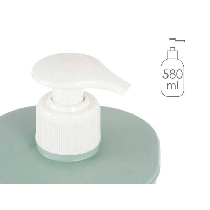 DISTRIBUTEUR PLASTIQUE BAIN 580ML VERT MENTHE