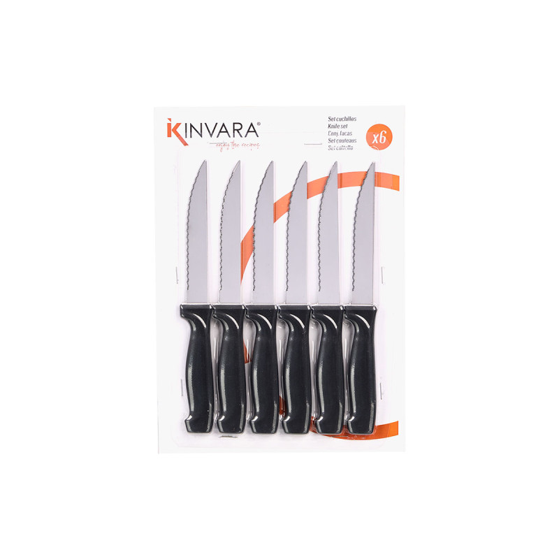 SET 6 SERRATED KNIVES