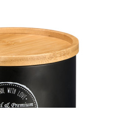 COUVERCLE BAMBOU POTS EMPILABLES ASSORT 2 NOIR