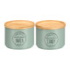 ASS BARATTOLI IMPILABILI COPERCHIO BAMBU 2 VERDE M