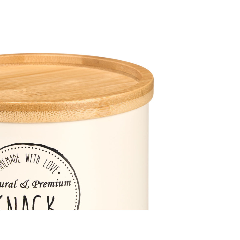 BARATTOLO IMPILABILE COPERCHIO BAMBU ASS 2 CREMA