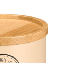 COUVERCLE BAMBOU POTS EMPILABLES ASSORT 2 BEIGE