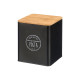 SQUARE JAR BAMBOO LID PASTA BLACK