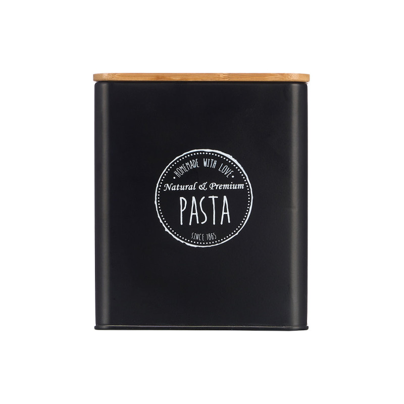 VASETTO QUADRATO BAMBU COPERCHIO PASTA NERO