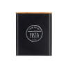 SQUARE JAR BAMBOO LID PASTA BLACK