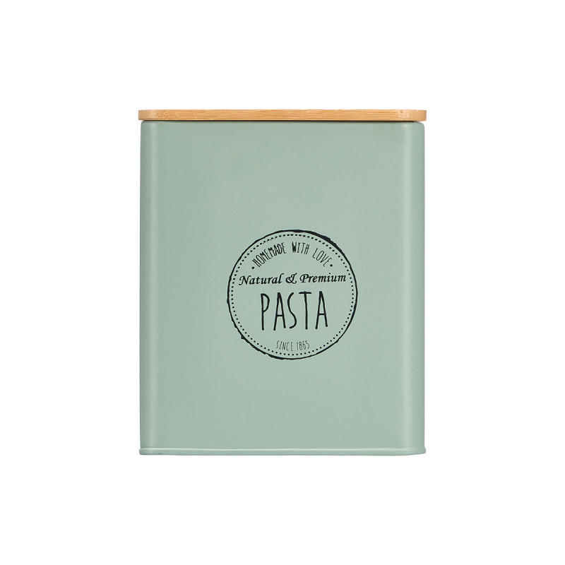 VASO QUADRATO COPERCHIO BAMBU PASTA MENTA