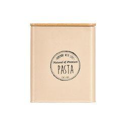 SQUARE JAR BAMBOO LID PASTA BEIGE