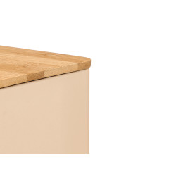 SQUARE JAR BAMBOO LID PASTA BEIGE