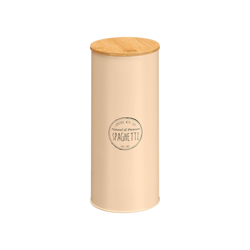 TALL JAR BAMBOO LID SPAGHETTI SPAGHETTI BEIGE