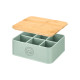 SCATOLA 6 FORI TE VERDE MENTA BAMBU COPERCHIO