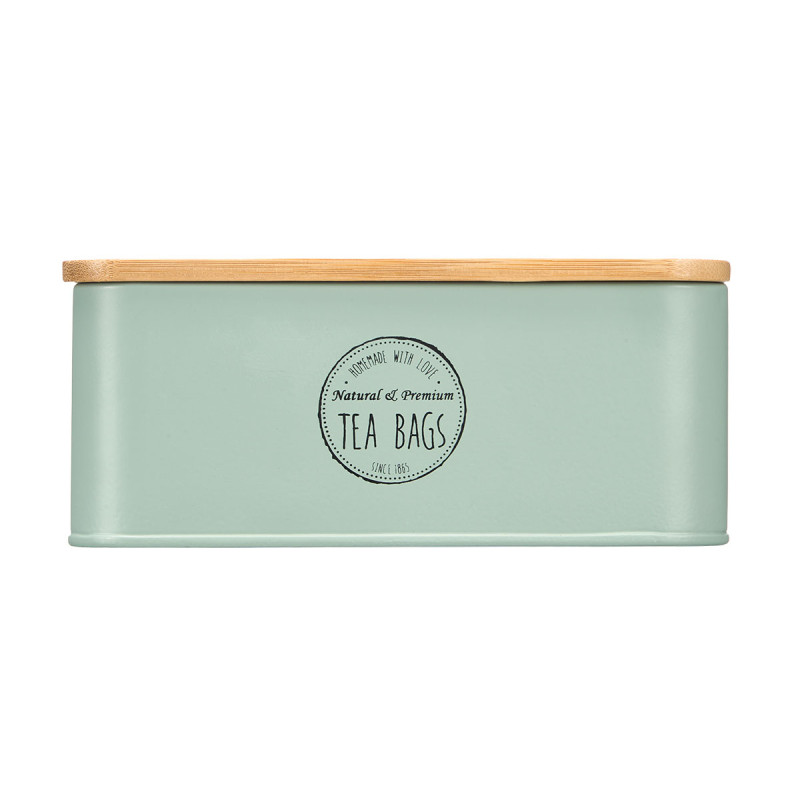 CAJA 6 HUECOS TAPA BAMBU TEA VERDE MENTA