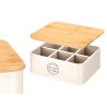 BOX 6 HOLES CREAM BAMBOO TEA LID