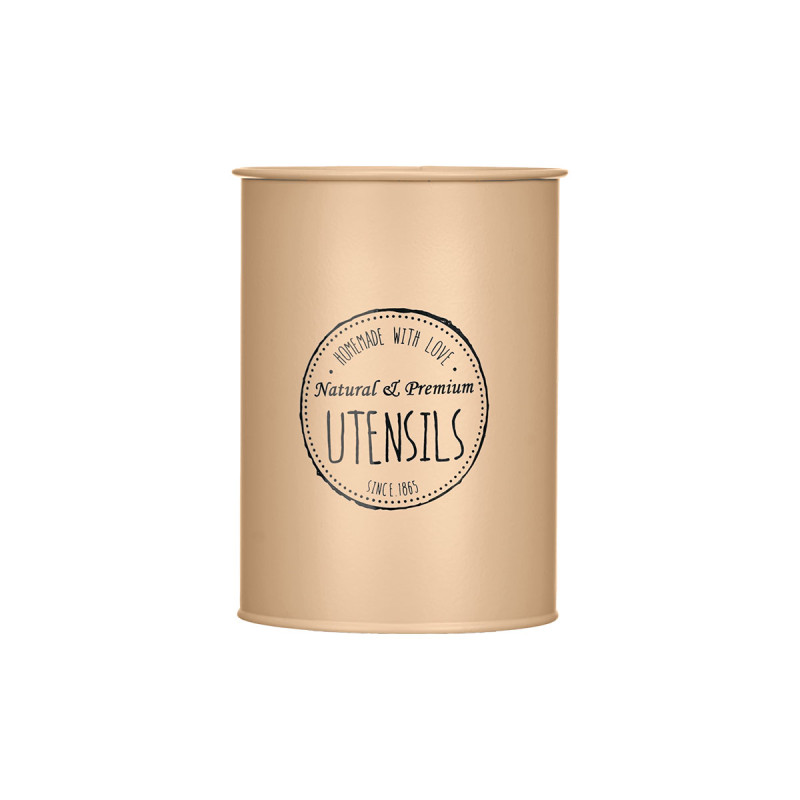 BEIGE STEEL UTENSIL HOLDER