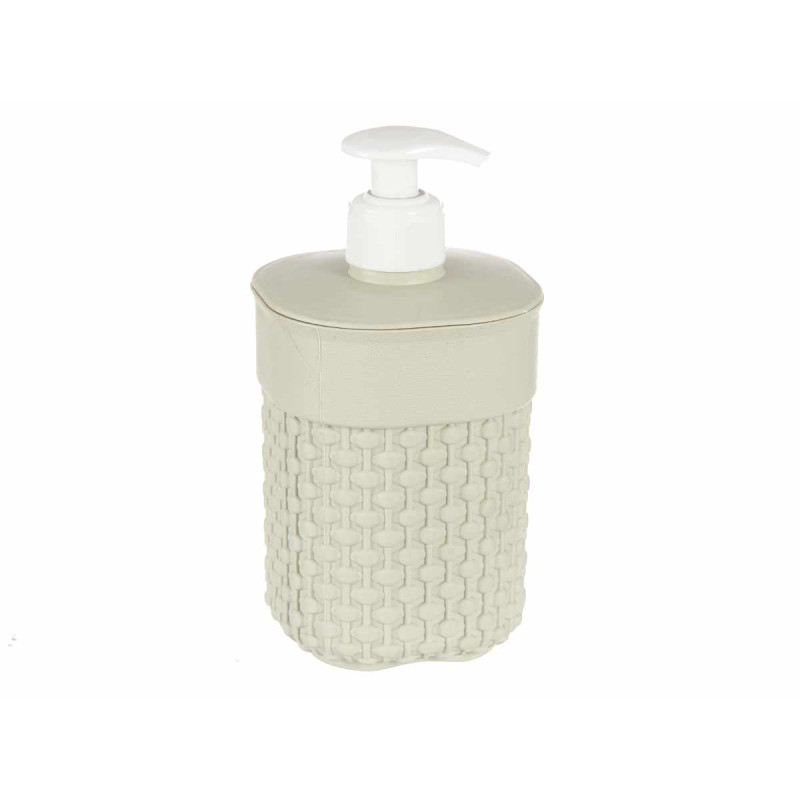 580ML BEIGE PLASTIC BATHROOM DISPENSER 