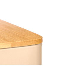 BARATTOLO QUADRATO COPERCHIO BAMBU PORTACAPSULE BE