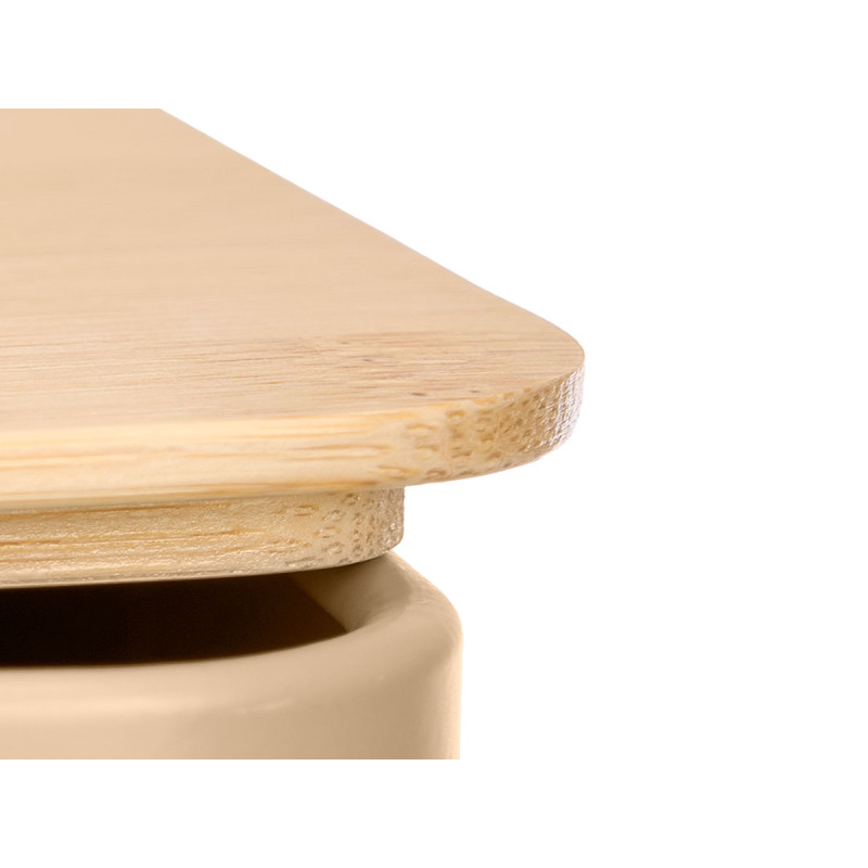 CASSETTA DEL PANE BEIGE COPERCHIO BAMBU