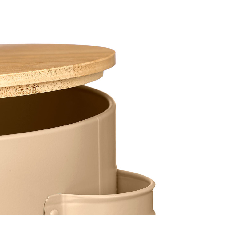 CESTINO PATATE COPERCHIO BAMBU BEIGE