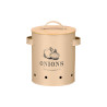 BARATTOLO PORTA CIPOLLE COPERCHIO BAMBU BEIGE
