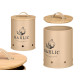FRASCO ALHO TAMPA BAMBU BEGE