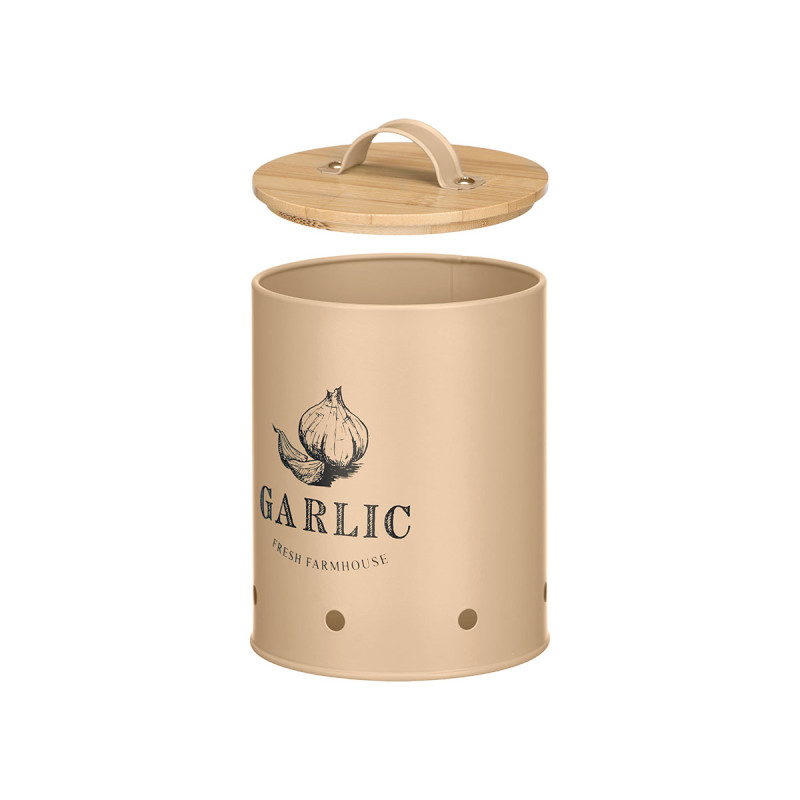 POT A AIL COUVERCLE BAMBOU BEIGE