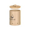 BEIGE BAMBOO LID GARLIC JAR