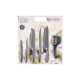 SET 5 KNIVES SHARPENER BLACK