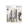 SET 5 KNIVES SHARPENER BLACK
