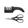 SET 3 KNIVES SCISSOR SHARPENER BLACK