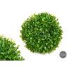 BOLA REDONDA 17 CM FOLHAS VERDES FLORES BRANCAS