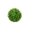 BOULE RONDE 17CM FEUILLES VERTES FLEURS BLANCHES