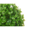 PALLA ROTONDA 17CM FOGLIE VERDI FIORI BIANCHI