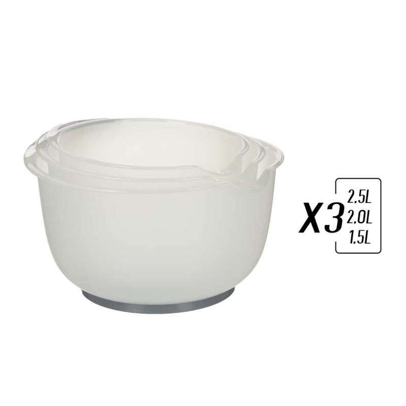 SET 3 MEASURE BOWL WITH SILICONE