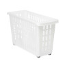 WHITE PLASTIC CLOSET ORGANIZER WITH WHEELS 